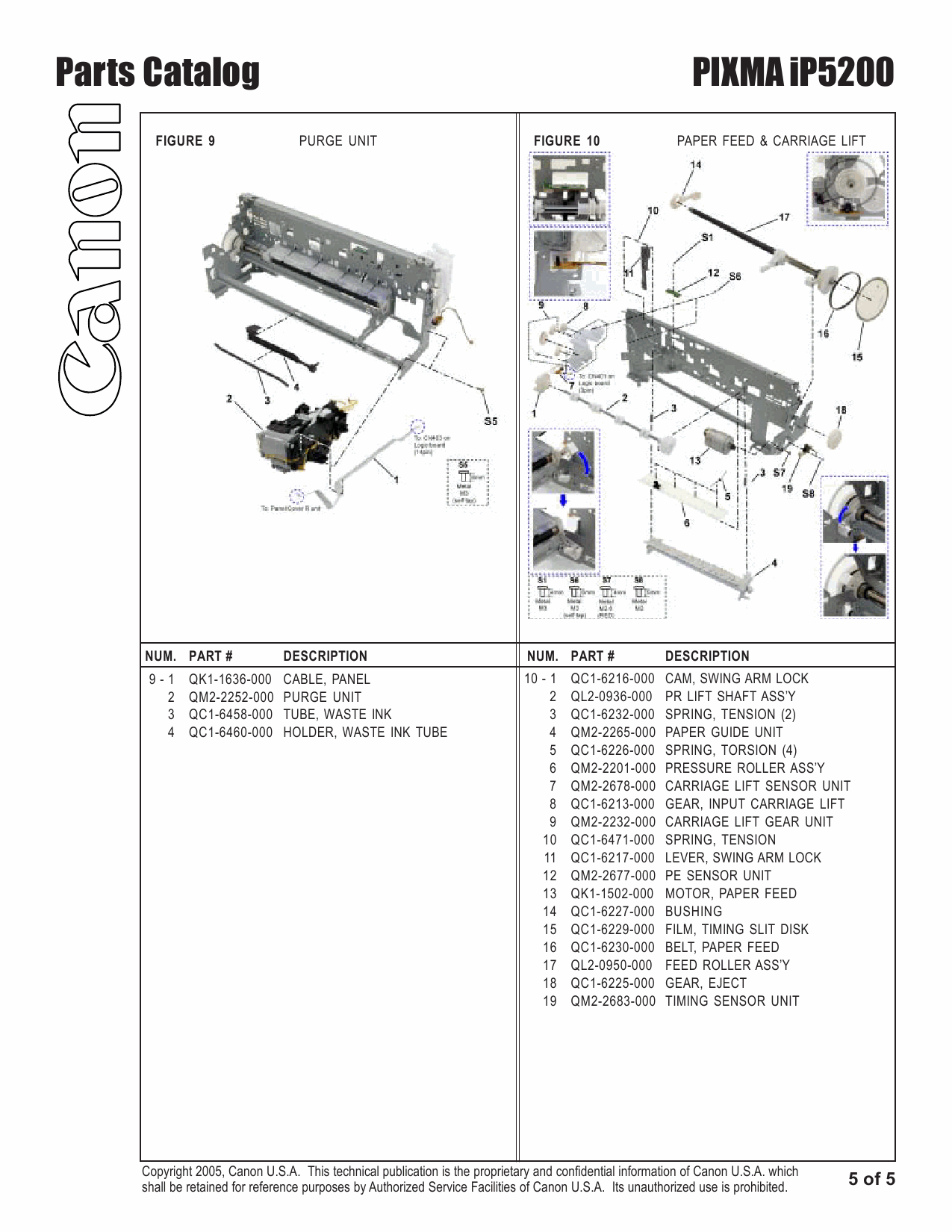 Canon PIXMA iP5200 Parts Catalog-6